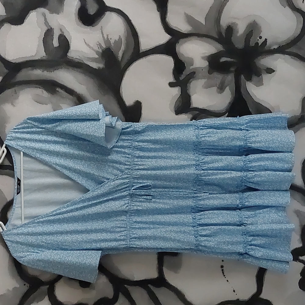 shein dress 2xl pale blue